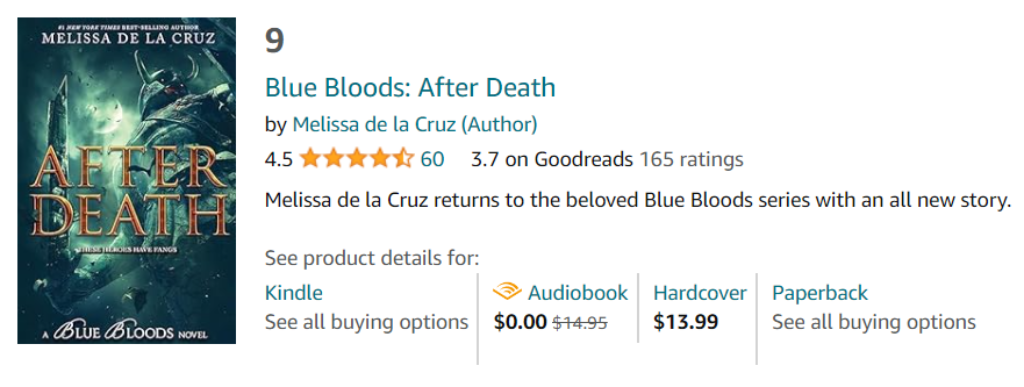After Death by Melissa de la Cruz (Book 9)