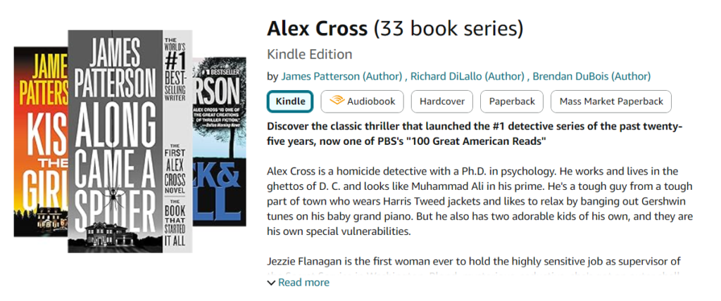 Alex Cross Series - 33 Book Series