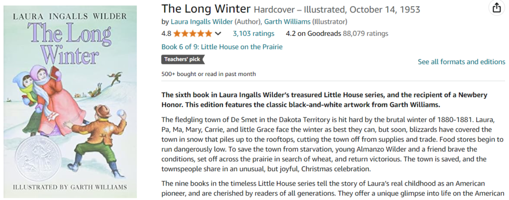 The Long Winter: A Newbery Honor Award Winner (Little House, 6)