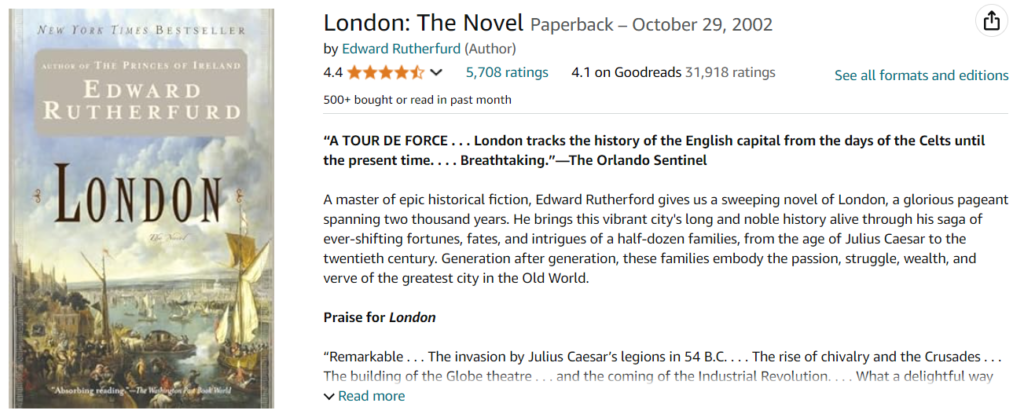 London: The Novel by Edward Rutherfurd