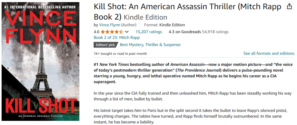 Kill Shot: An American Assassin Thriller (Mitch Rapp Book 2)