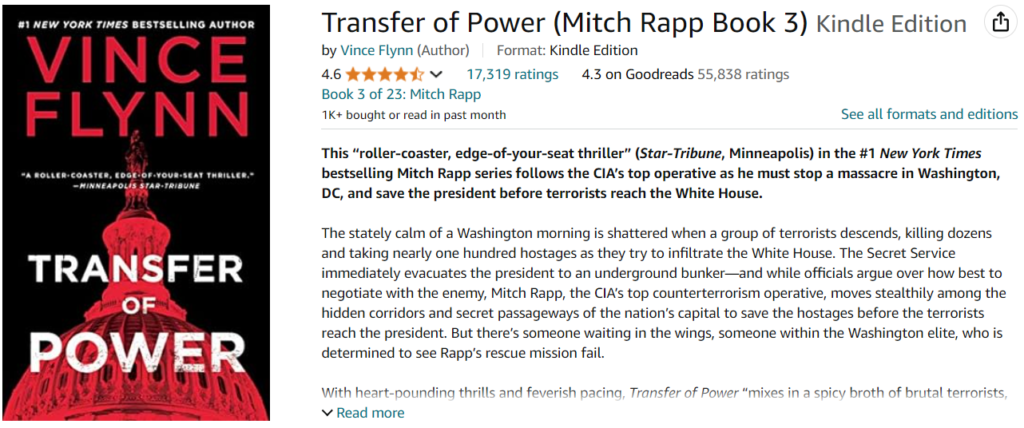 Transfer of Power (Mitch Rapp Book 3)