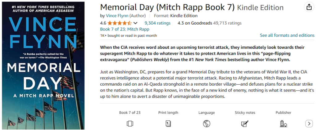 Memorial Day (Mitch Rapp Book 7)