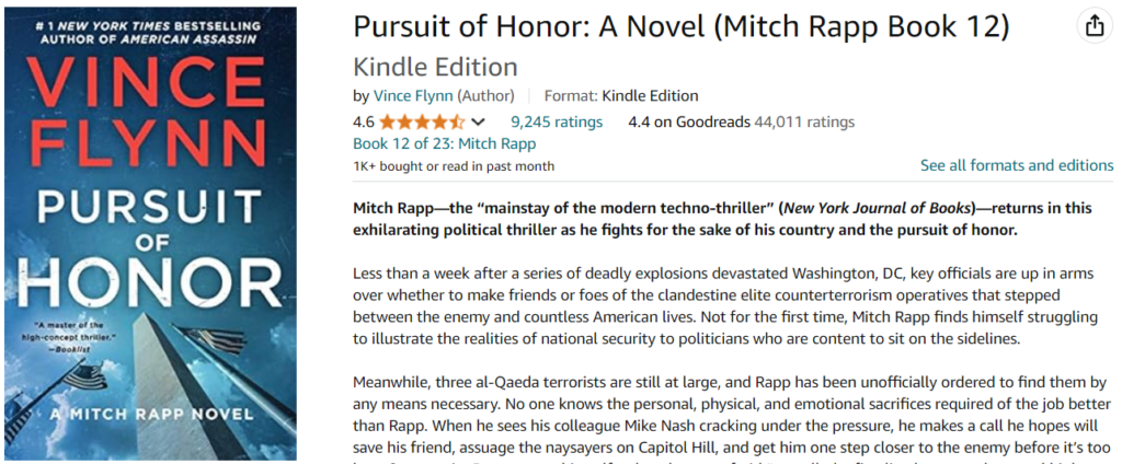 Pursuit of Honor: A Novel (Mitch Rapp Book 12)