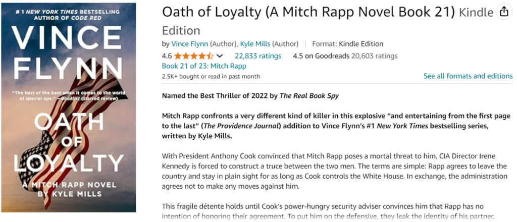 Oath of Loyalty (Mitch Rapp Book 21)