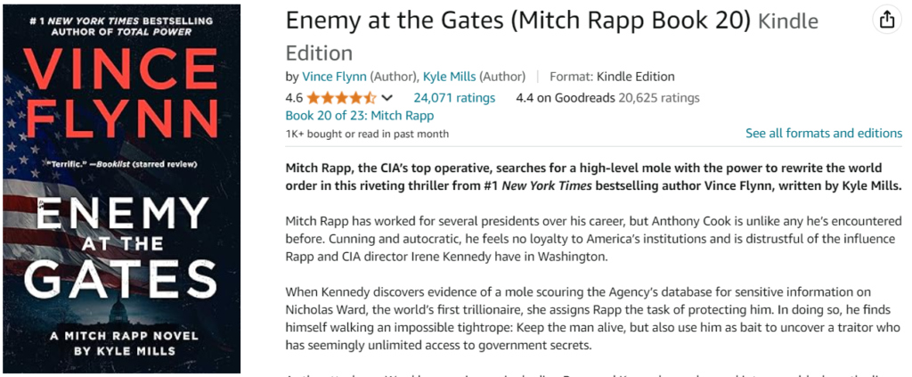 Enemy at the Gates (Mitch Rapp Book 20)