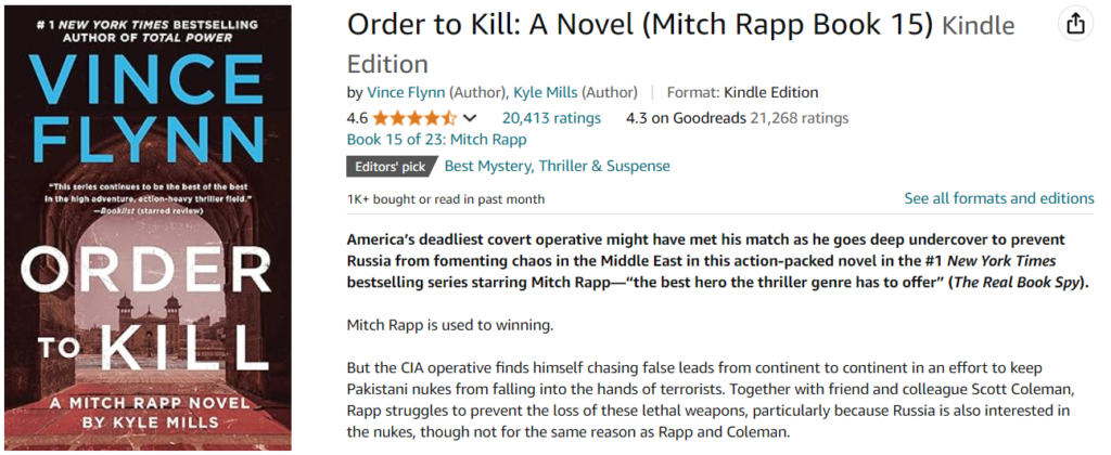 Order to Kill: A Novel (Mitch Rapp Book 15)